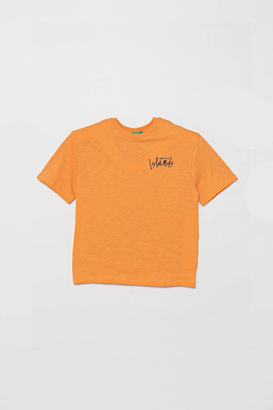 Детская хлопковая футболка United Colors Of Benetton, оранжевый
Детская хлопковая футболка United Colors Of Benetton, оранжевый