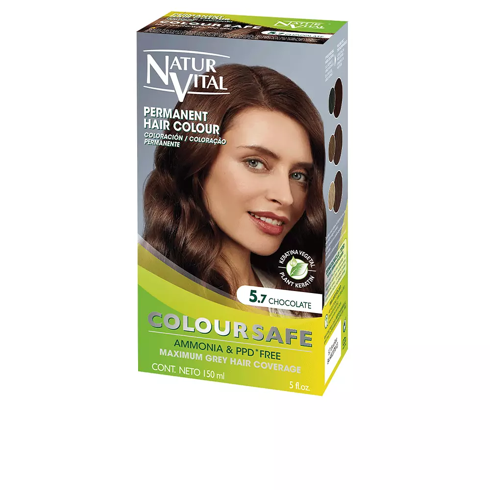 Краска для волос Coloursafe tinte permanente Naturvital, цвет 5.7-chocolate, 150 мл.
Краска для волос Coloursafe tinte permanente Naturvital, цвет 5.7-chocolate, 150 мл.
