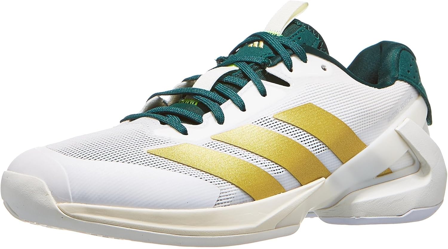 Мужские теннисные кроссовки adidas Adizero Ubersonic 5, белый/зеленый/золотой
Мужские теннисные кроссовки adidas Adizero Ubersonic 5, белый/зеленый/золотой