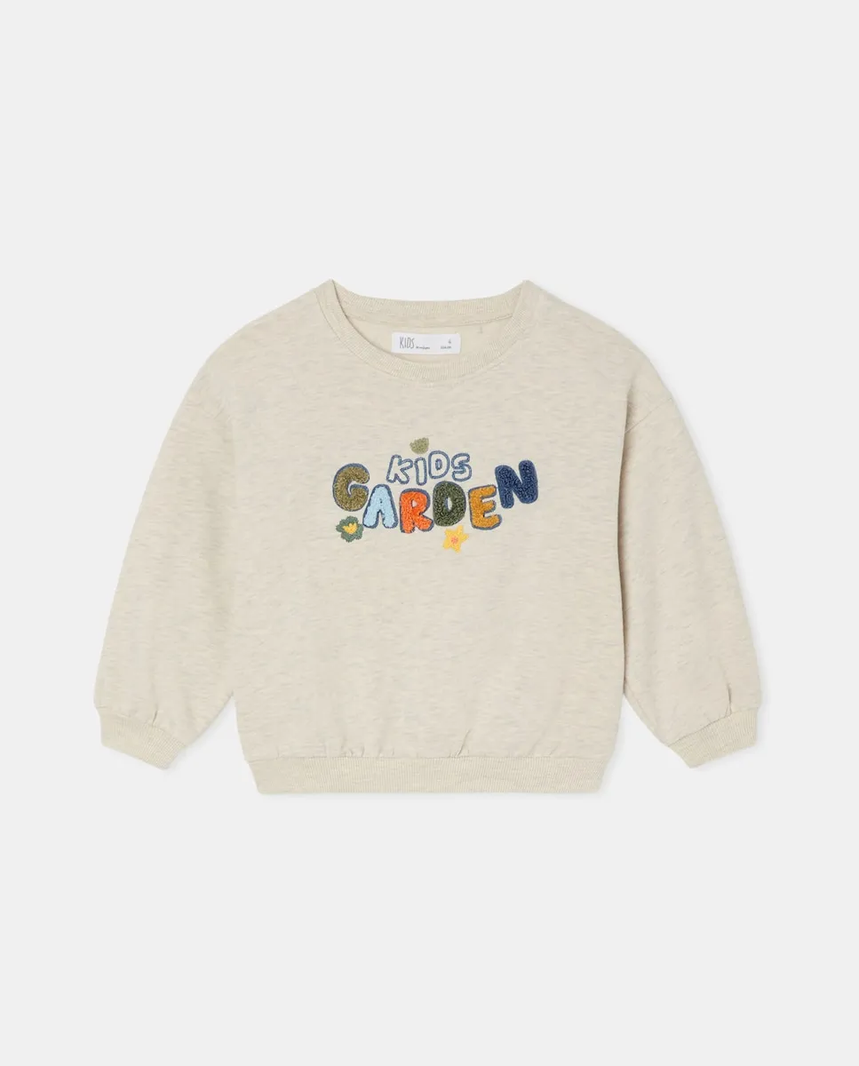 Свитшот с круглым вырезом с текстом на махровой вышивке для девочки Kids El Corte Inglés, коричневый
Свитшот с круглым вырезом с текстом на махровой вышивке для девочки Kids El Corte Inglés, коричневый