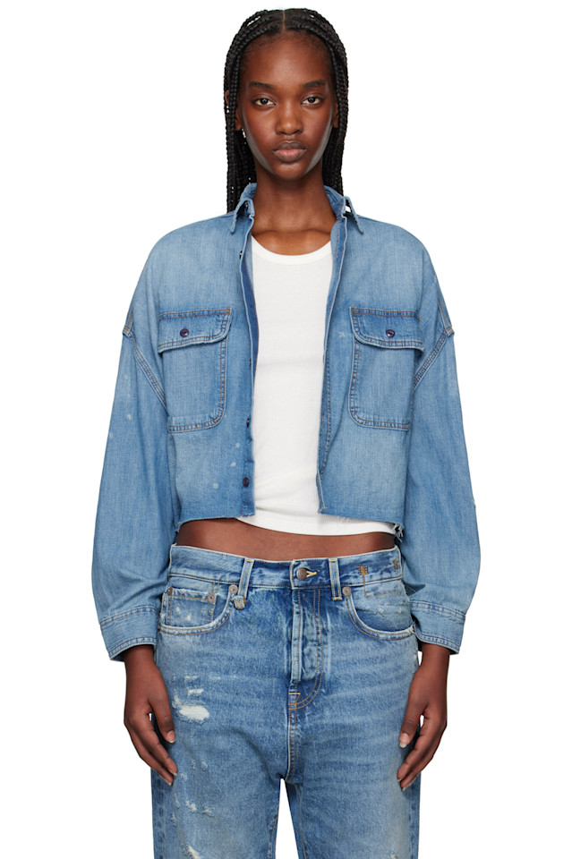 Короткая джинсовая рубашка R13, цвет brindley
Короткая джинсовая рубашка R13, цвет brindley