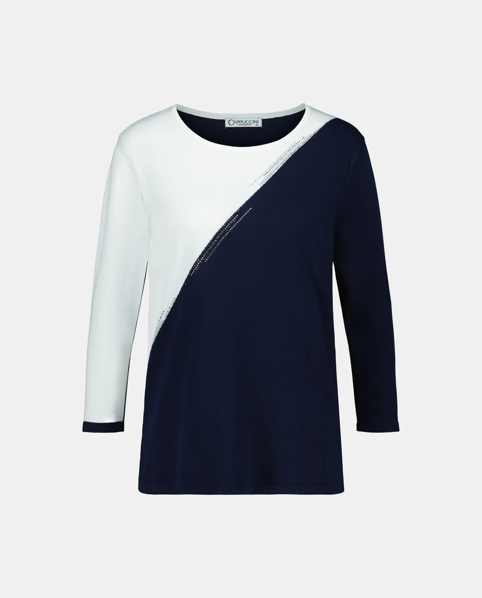 Однотонный женский свитер, рукав 3/4 Zermatt, тёмно-синий
Однотонный женский свитер, рукав 3/4 Zermatt, тёмно-синий