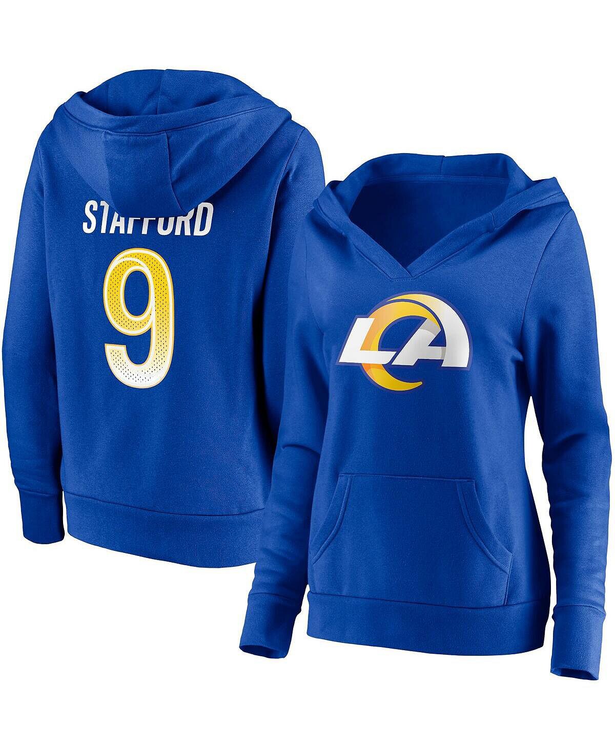 Женская брендовая толстовка с капюшоном и v-образным вырезом, пуловер с именем и номером игрока Matthew Stafford Royal Los Angeles Rams Fanatics
Женская брендовая толстовка с капюшоном и v-образным вырезом, пуловер с именем и номером игрока Matthew Stafford Royal Los Angeles Rams Fanatics