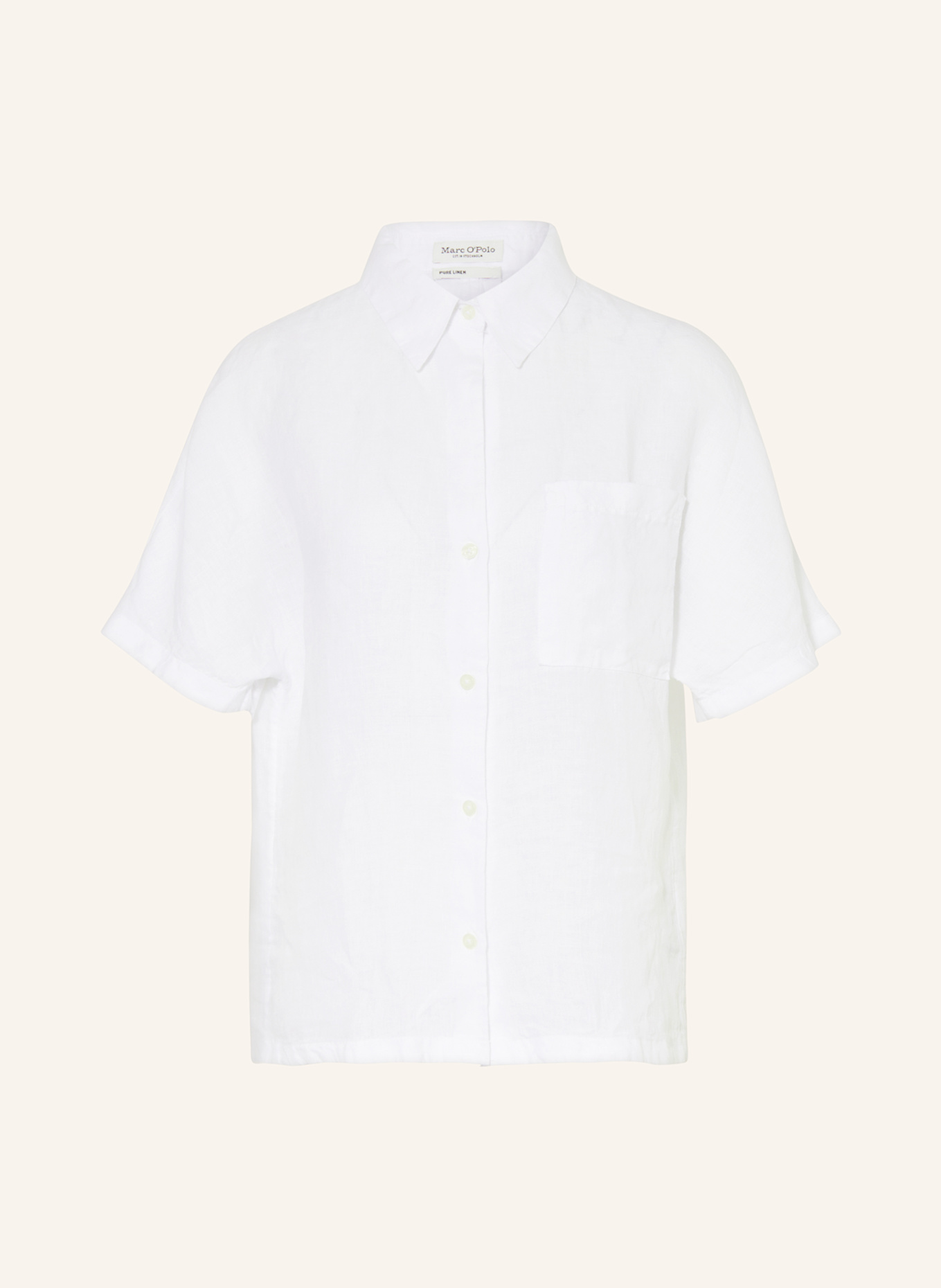 Льняная блузка-рубашка Marc O'Polo, белый 
Льняная блузка-рубашка Marc O'Polo, белый