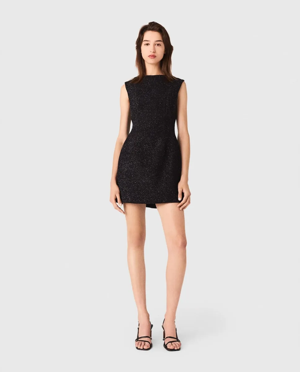 Короткое расклешенное платье с стразами Maje, черный
Короткое расклешенное платье с стразами Maje, черный