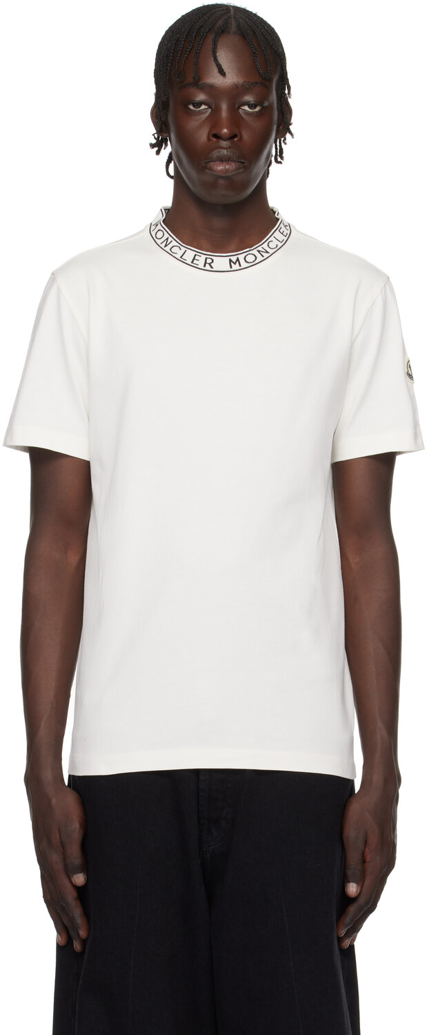 Белая хлопковая футболка с логотипом Moncler
Белая хлопковая футболка с логотипом Moncler