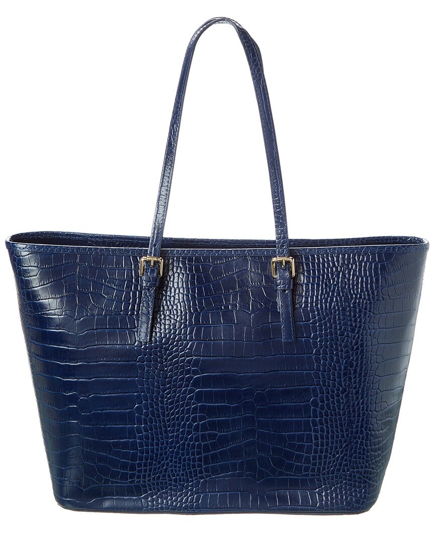 Сумка-тоут Persaman New York Penny из кожи с тиснением под крокодила, синий
Сумка-тоут Persaman New York Penny из кожи с тиснением под крокодила, синий