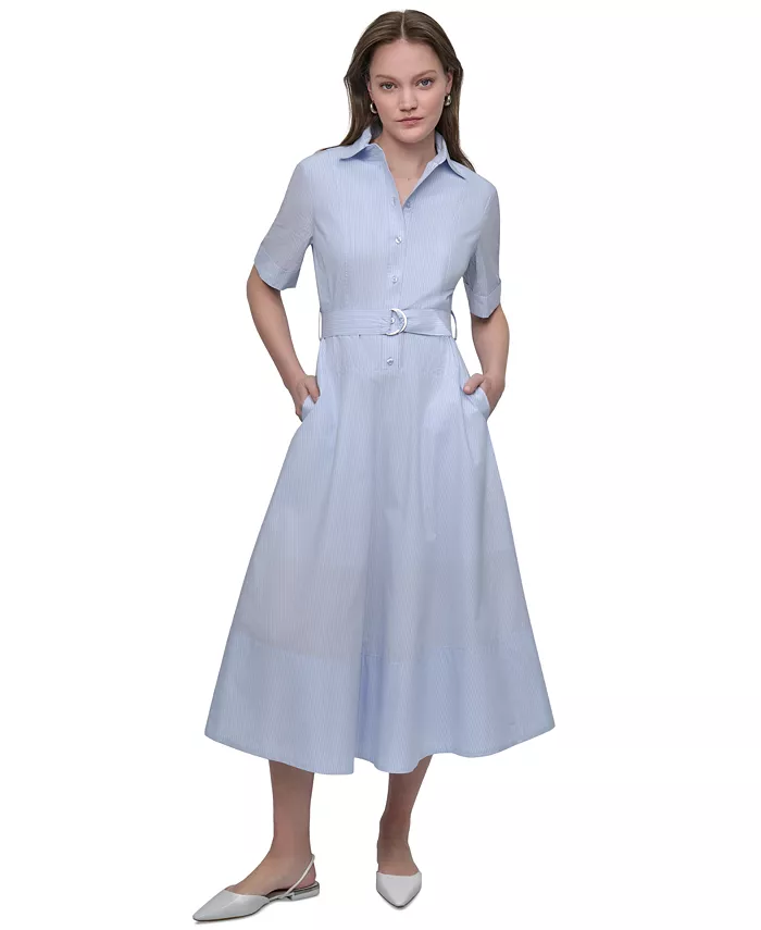 Женское платье с заниженной талией, отложным воротником и застежкой на пуговицы DKNY Jeans, синий
Женское платье с заниженной талией, отложным воротником и застежкой на пуговицы DKNY Jeans, синий