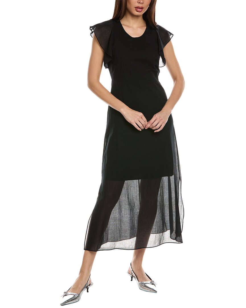 Теория Платье миди с воланами Theory, черный
Теория Платье миди с воланами Theory, черный