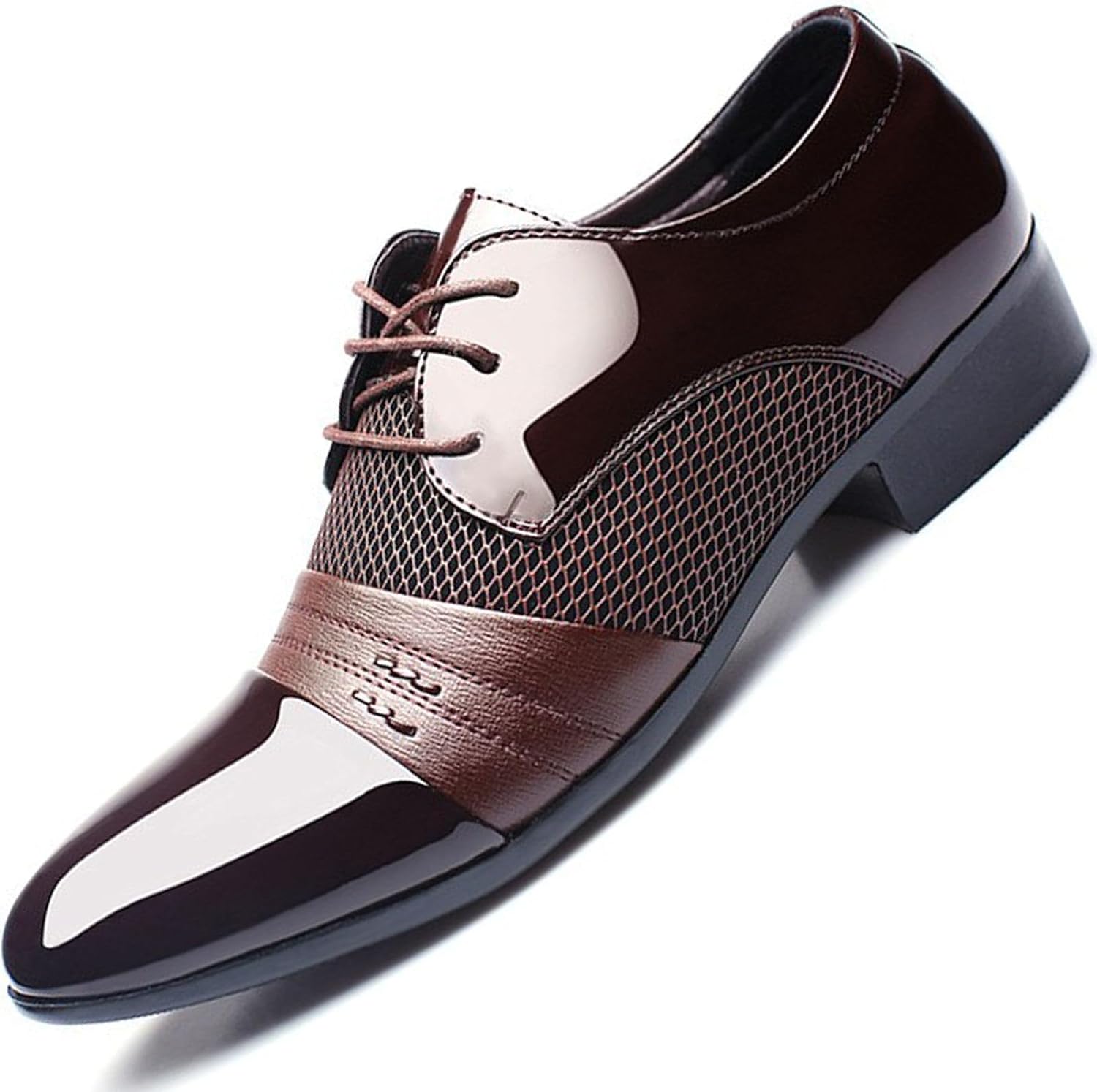 Мужские классические туфли Лакированная кожа Мягкая подошва Дышащая сетка Деловой стиль Оксфорды Rojieso, коричневый
Мужские классические туфли Лакированная кожа Мягкая подошва Дышащая сетка Деловой стиль Оксфорды Rojieso, коричневый