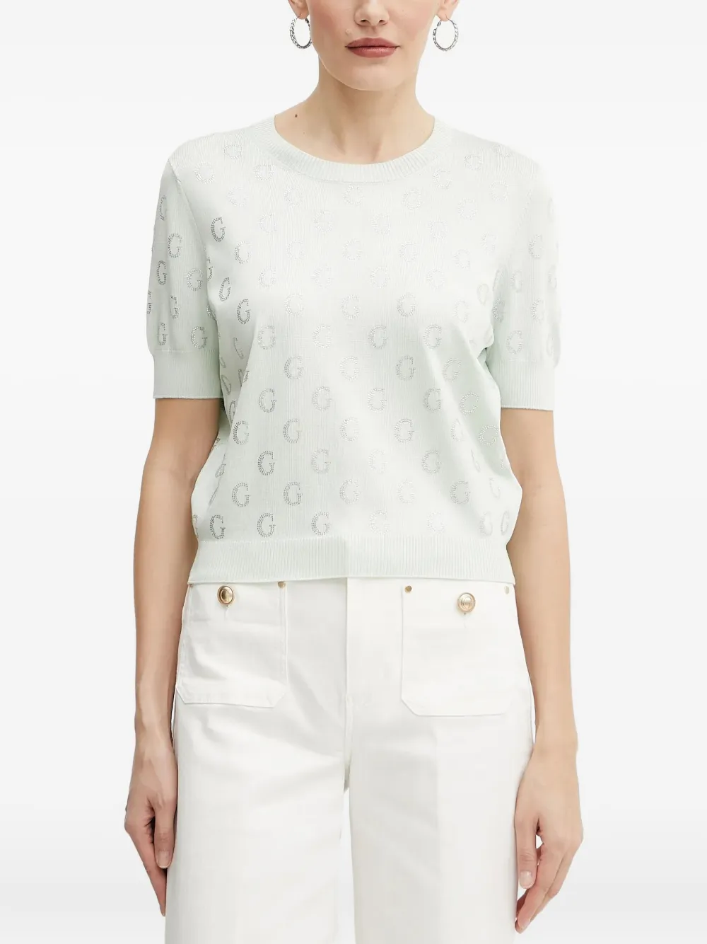 Топ с короткими рукавами и логотипом GUESS USA, зеленый
Топ с короткими рукавами и логотипом GUESS USA, зеленый