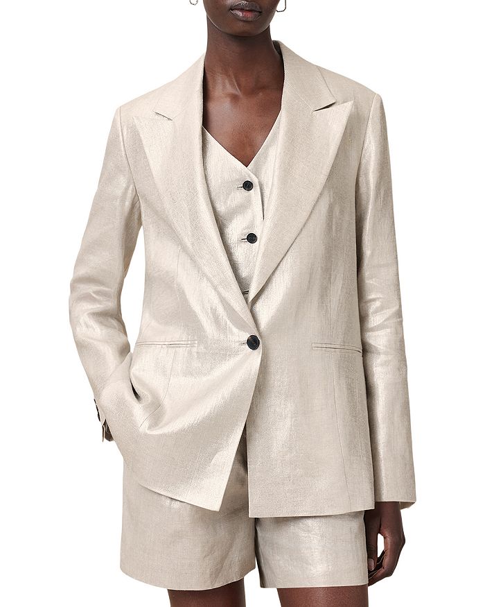 Аверье Льняной Блейзер ALLSAINTS, серый
Аверье Льняной Блейзер ALLSAINTS, серый