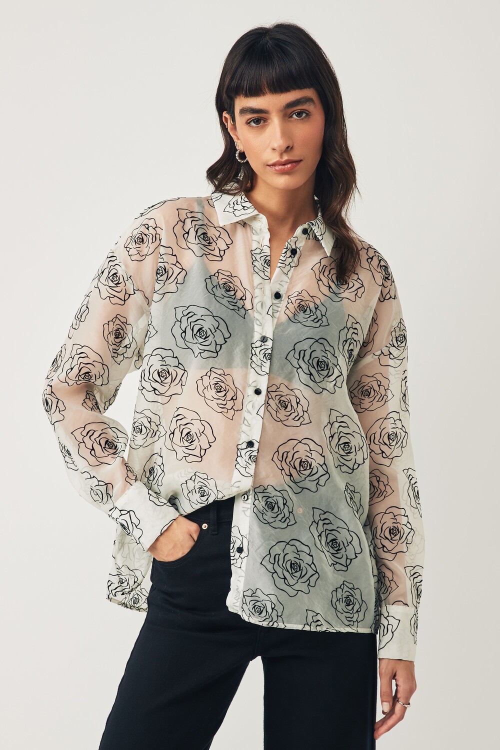 Рубашка свободного кроя с принтом Vero Moda, белый
Рубашка свободного кроя с принтом Vero Moda, белый