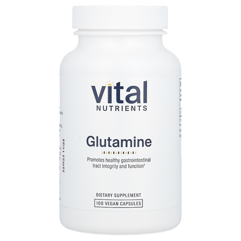 Vital Nutrients, Глютамин, 3400 мг, 100 веганских капсул (850 мг в каждой капсуле)
Vital Nutrients, Глютамин, 3400 мг, 100 веганских капсул (850 мг в каждой капсуле)