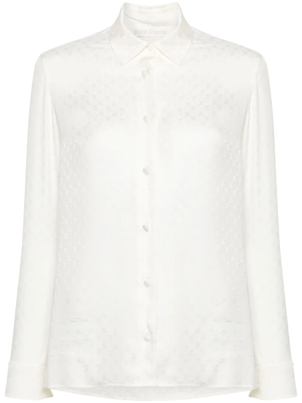 Шелковая рубашка с монограммой PALM ANGELS, белый
Шелковая рубашка с монограммой PALM ANGELS, белый