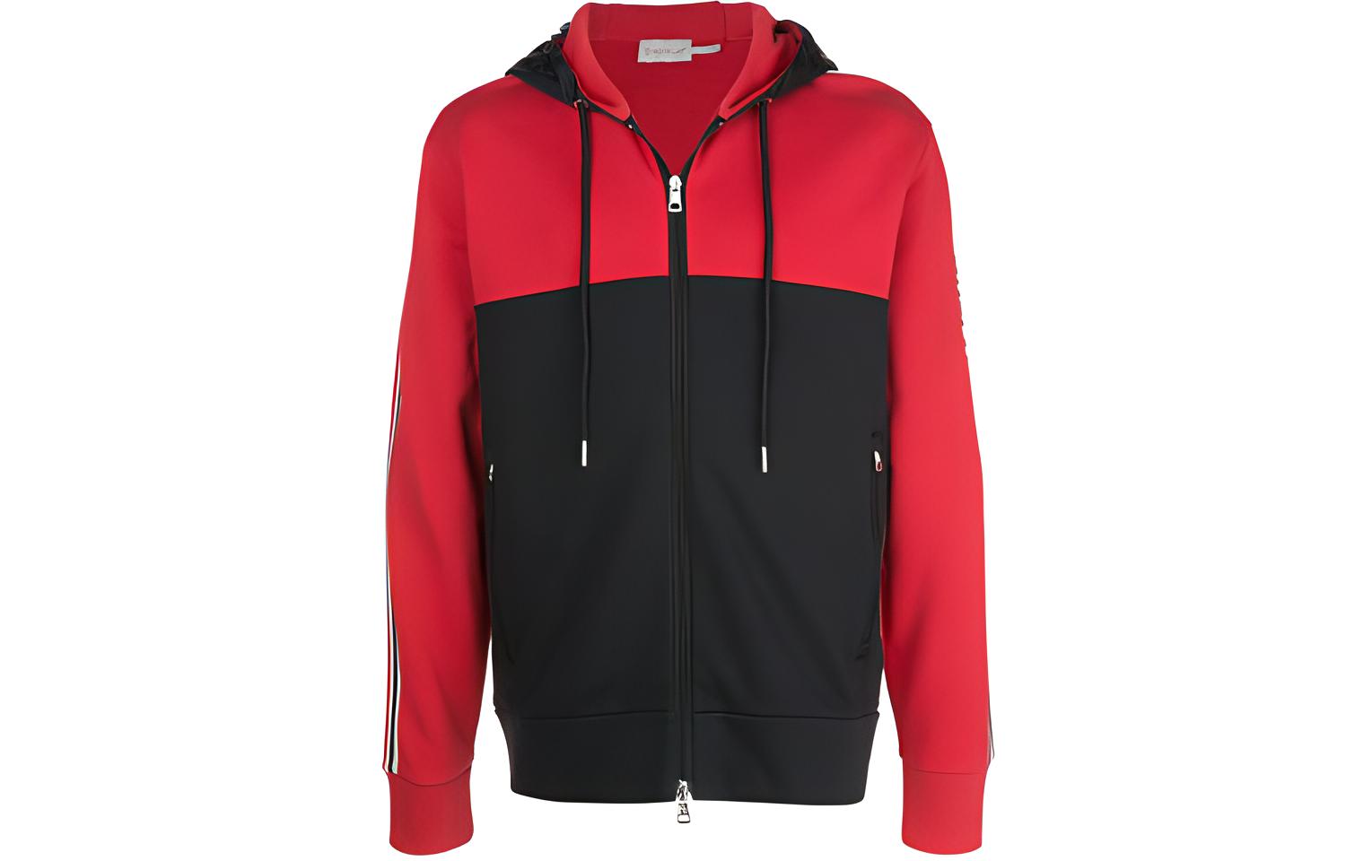 Худи с цветными блоками и молнией Moncler, красный
Худи с цветными блоками и молнией Moncler, красный