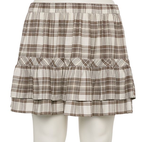 Юбка мини с рюшами Juniors plus size So, Cream Brown Plaid
Юбка мини с рюшами Juniors plus size So, Cream Brown Plaid