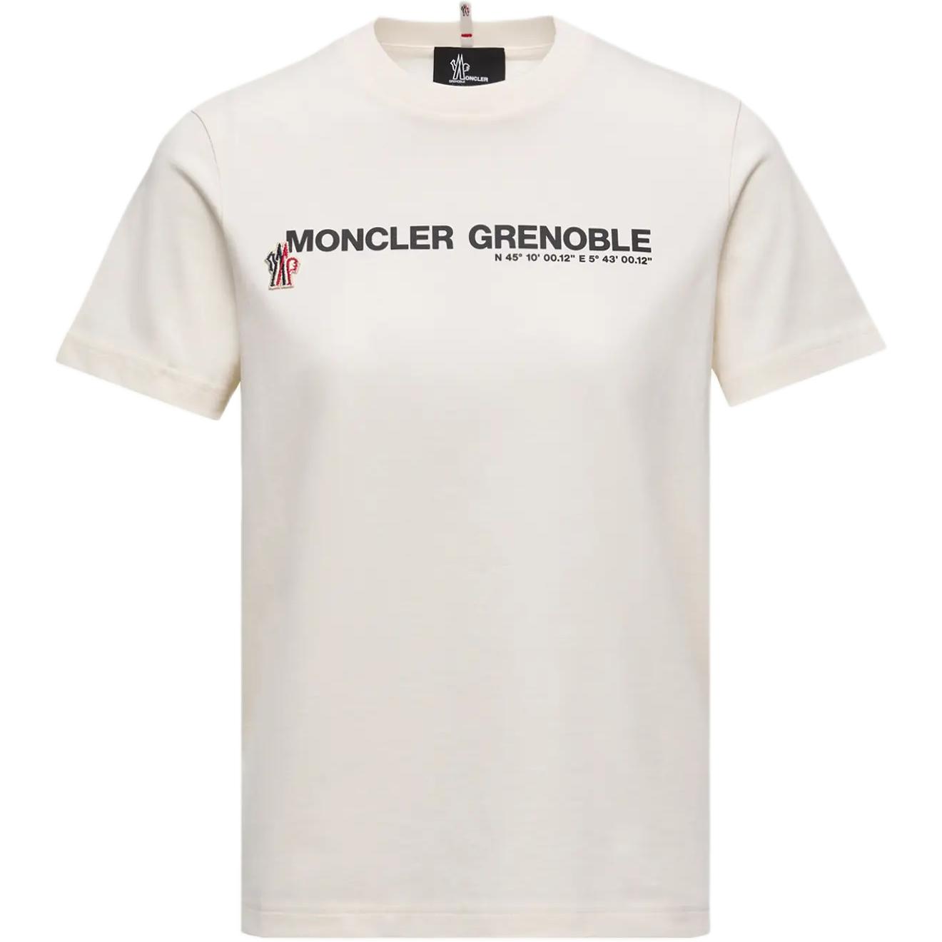 Футболка с круглым вырезом и принтом логотипа Гренобля Moncler, белый
Футболка с круглым вырезом и принтом логотипа Гренобля Moncler, белый