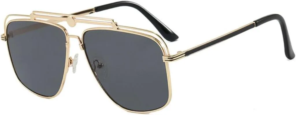 Винтажные металлические солнцезащитные очки с двойной перемычкой для женщин, популярные в стиле панк, для активного отдыха и вождения, для мужчин VRTRFFTR, Gold Black
Винтажные металлические солнцезащитные очки с двойной перемычкой для женщин, популярные в стиле панк, для активного отдыха и вождения, для мужчин VRTRFFTR, Gold Black