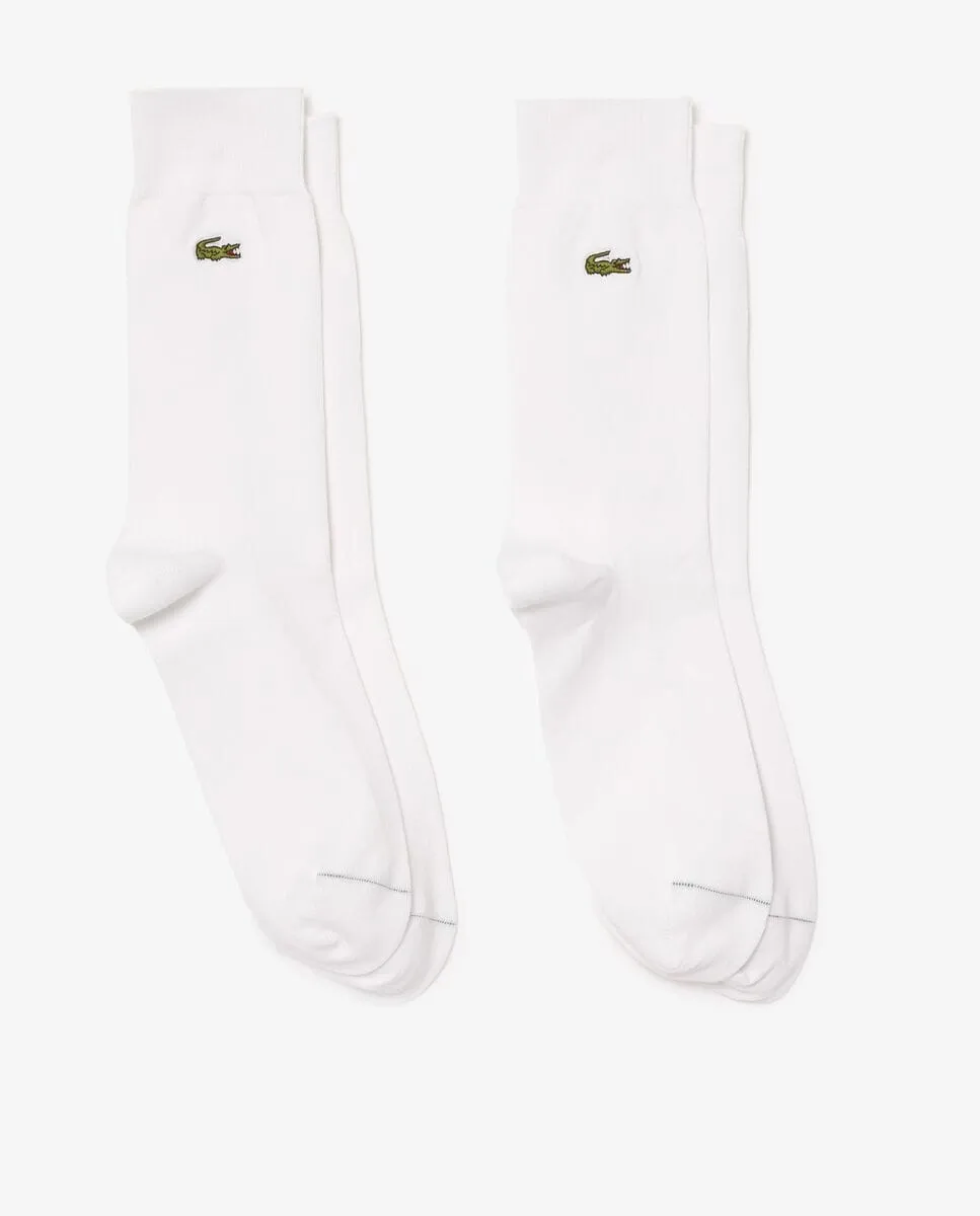 Упаковка из 2 длинных однотонных носков Lacoste, белый
Упаковка из 2 длинных однотонных носков Lacoste, белый