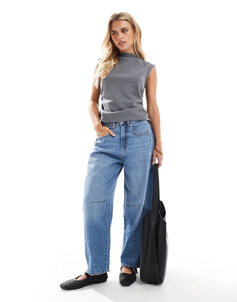 Джинсы ONLY Petite с боковыми вставками и бочкообразными штанинами, средне-синего цвета
Джинсы ONLY Petite с боковыми вставками и бочкообразными штанинами, средне-синего цвета