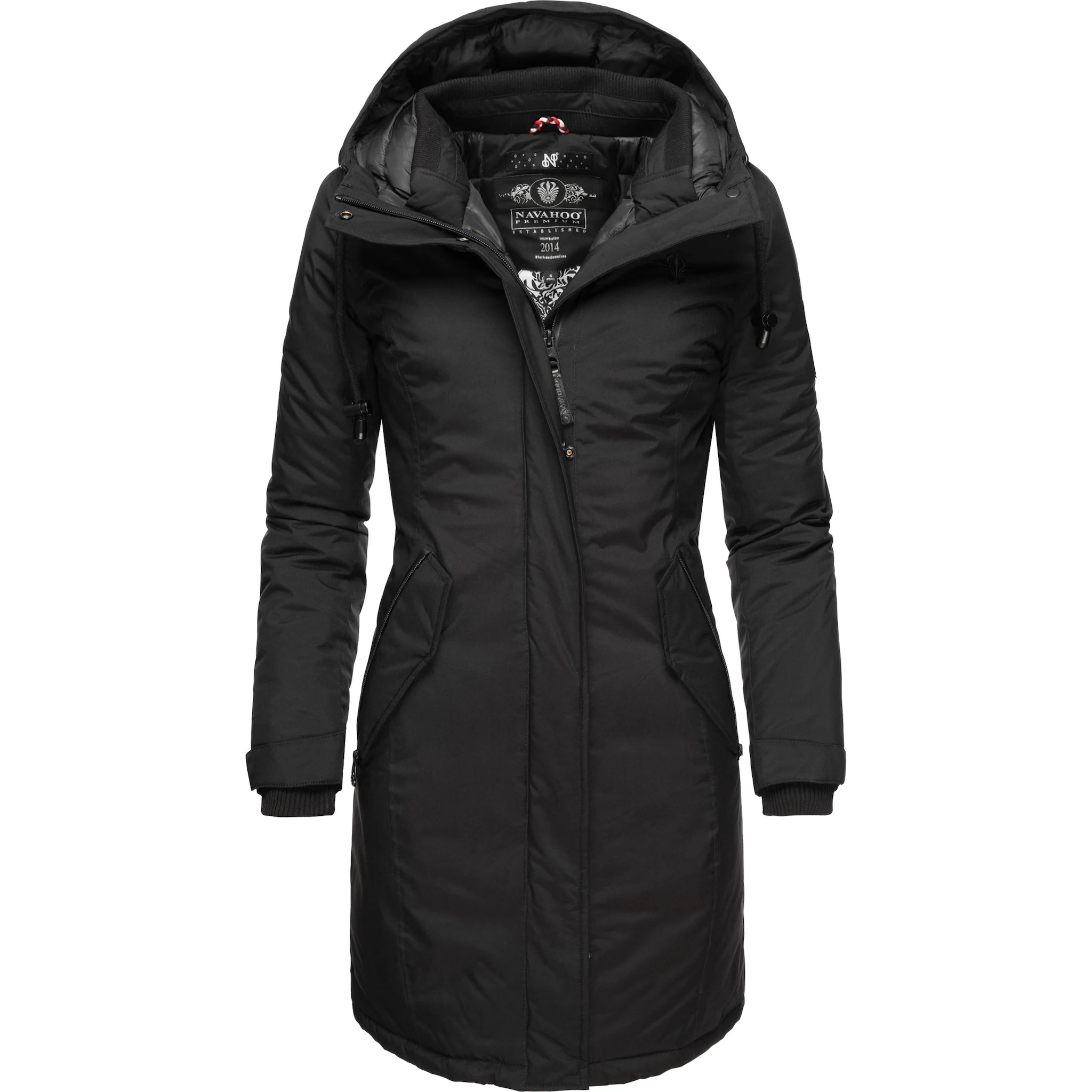 Зимнее пальто Navahoo "Letiziaa", спортивная зимняя парка с капюшоном на подкладке, черный