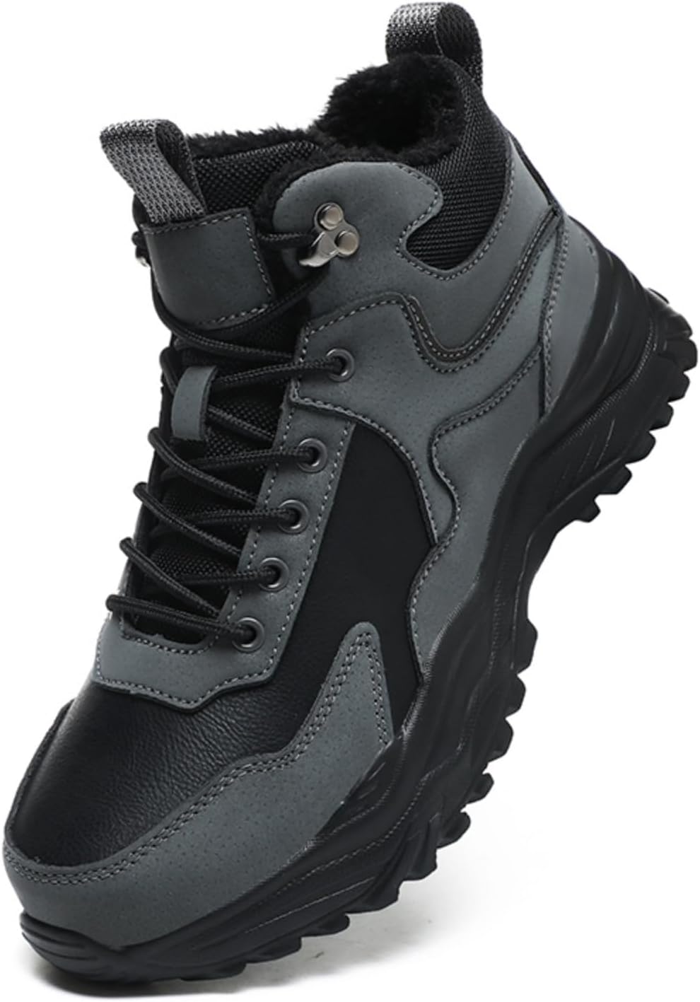 Мужские утепленные ботинки на щиколотку Kelibasi, снежные походные ботинки для зимы, с толстой подошвой, противоскользящие, с шнуровкой, кожаные туристические ботинки, утепленные плюшевой подкладкой, для улицы, серый
Мужские утепленные ботинки на щиколотку Kelibasi, снежные походные ботинки для зимы, с толстой подошвой, противоскользящие, с шнуровкой, кожаные туристические ботинки, утепленные плюшевой подкладкой, для улицы, серый