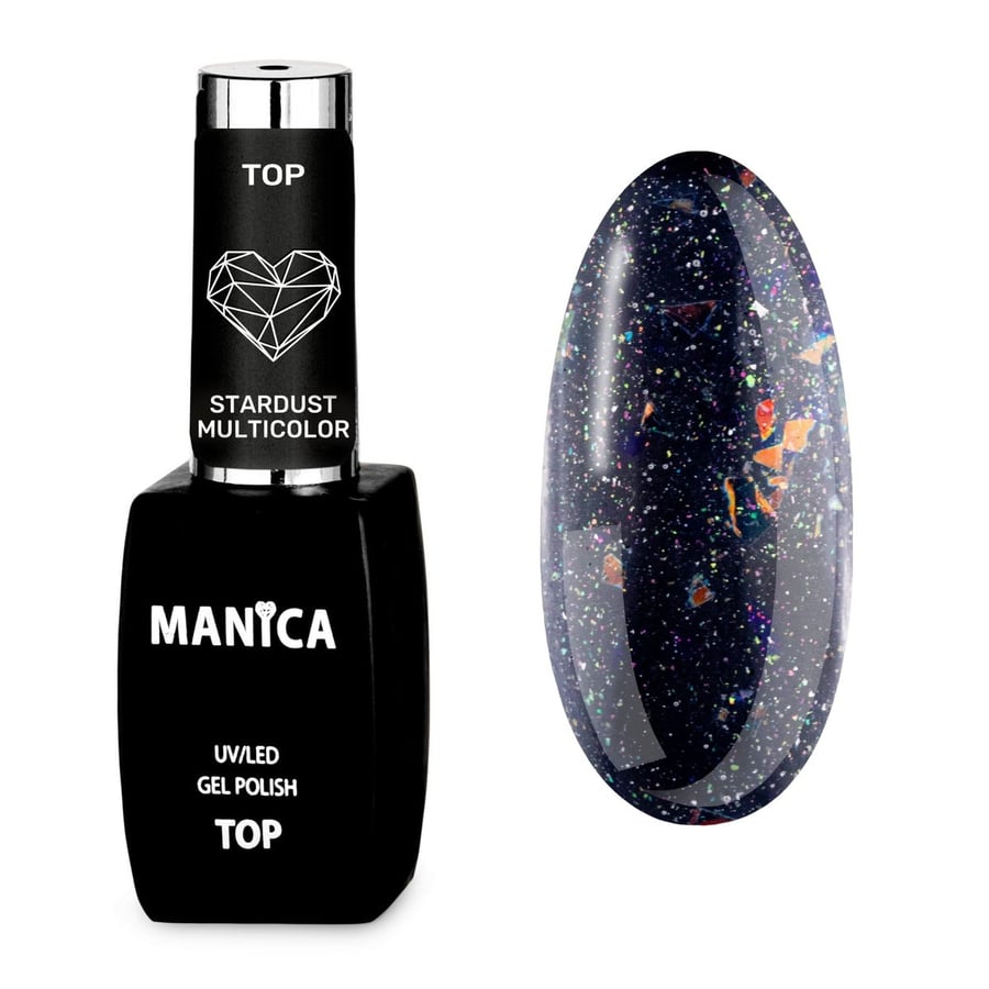 Manica Top hybrid UV/LED Gel Polish Top Stardust Multicolor 10 мл
Manica Top hybrid UV/LED Gel Polish Top Stardust Multicolor 10 мл