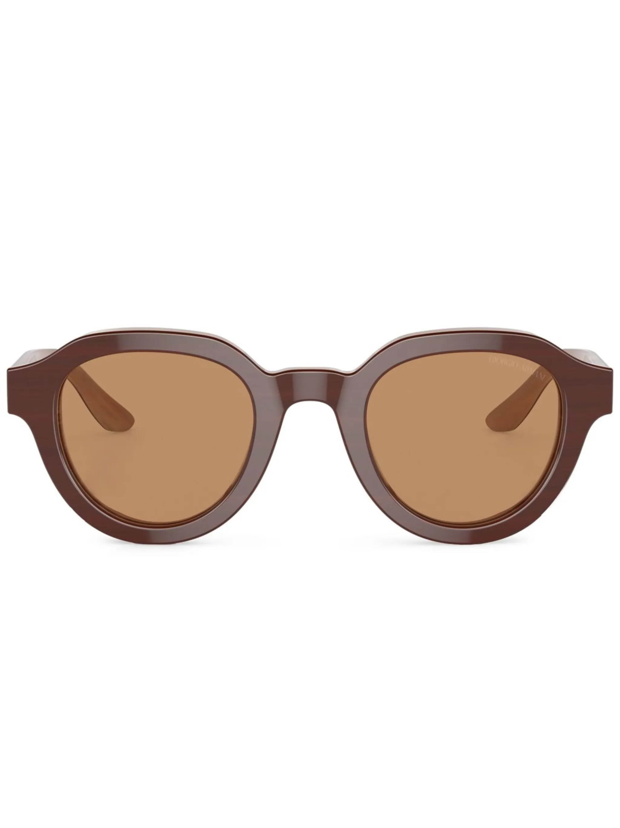 Солнцезащитные очки в круглой оправе с логотипом Giorgio Armani, коричневый
Солнцезащитные очки в круглой оправе с логотипом Giorgio Armani, коричневый