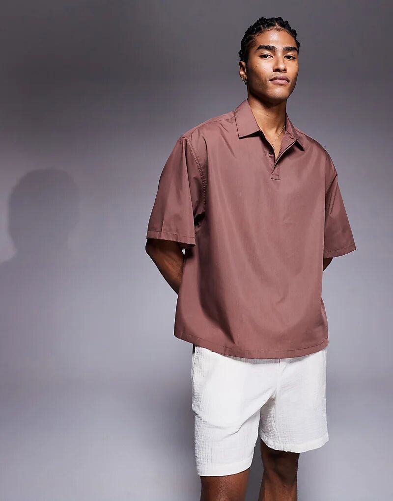 Рубашка свободного кроя ASOS DESIGN коричневого цвета
Рубашка свободного кроя ASOS DESIGN коричневого цвета