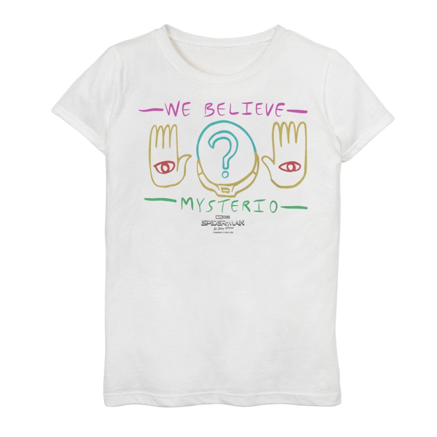 Футболка с графическим логотипом Marvel «Человек-паук: нет пути домой» для девочек 7–16 лет Mysterio We Believe Palm Marvel
Футболка с графическим логотипом Marvel «Человек-паук: нет пути домой» для девочек 7–16 лет Mysterio We Believe Palm Marvel