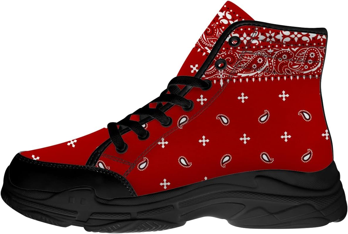 Кроссовки на высокой платформе с узором пейсли для женщин, хлопковые обувь на шнуровке, подарки для нее и для него Generic, красный
Кроссовки на высокой платформе с узором пейсли для женщин, хлопковые обувь на шнуровке, подарки для нее и для него Generic, красный