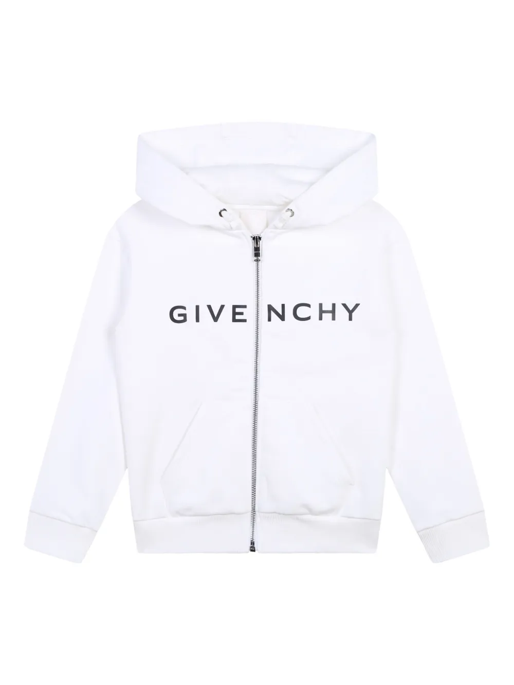 Худи на молнии с логотипом Givenchy Kids, белый
Худи на молнии с логотипом Givenchy Kids, белый