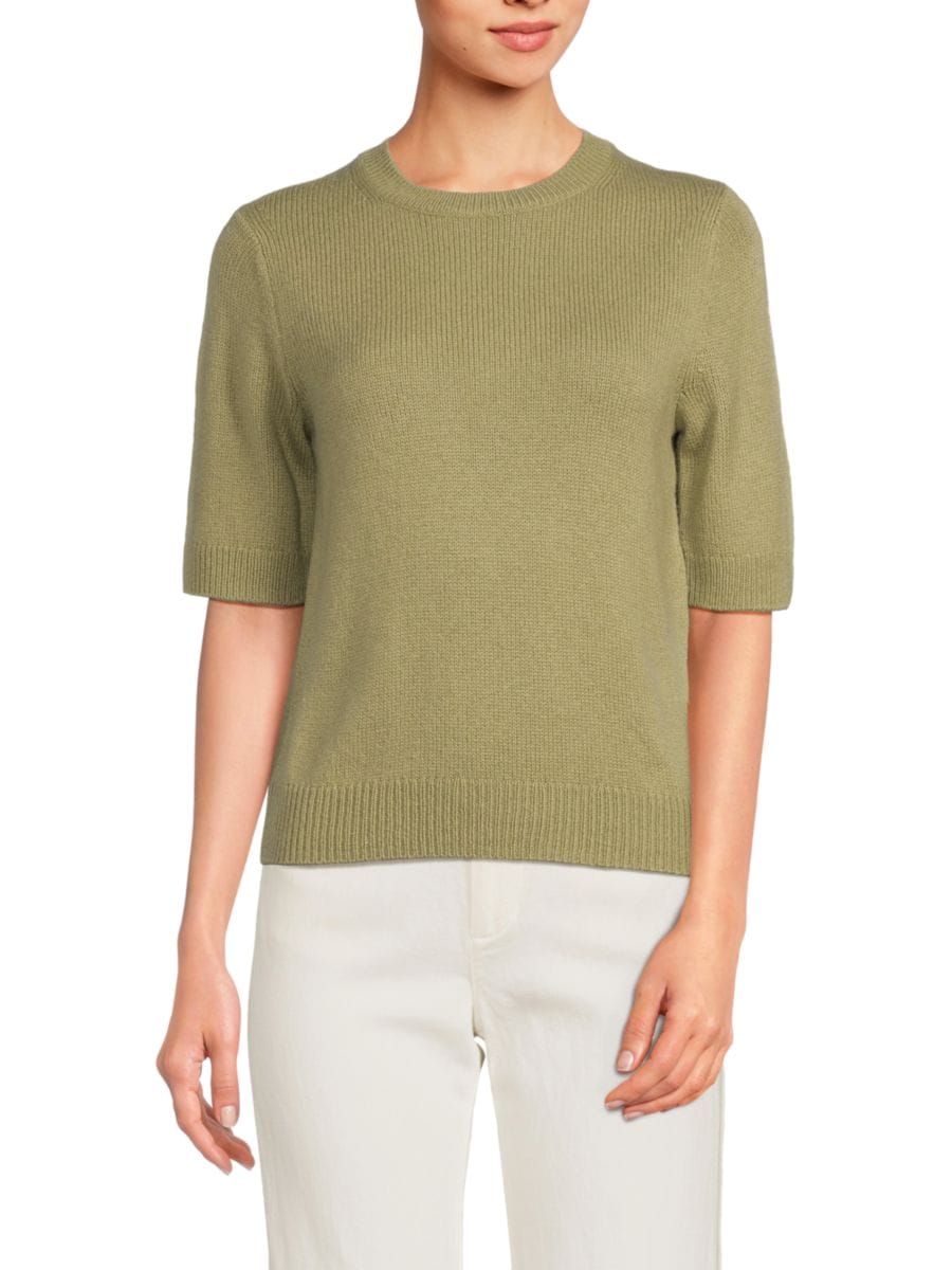 Шерстяной и кашемировый свитер с ребристыми рукавами до локтя Vince, цвет Artichoke
Шерстяной и кашемировый свитер с ребристыми рукавами до локтя Vince, цвет Artichoke