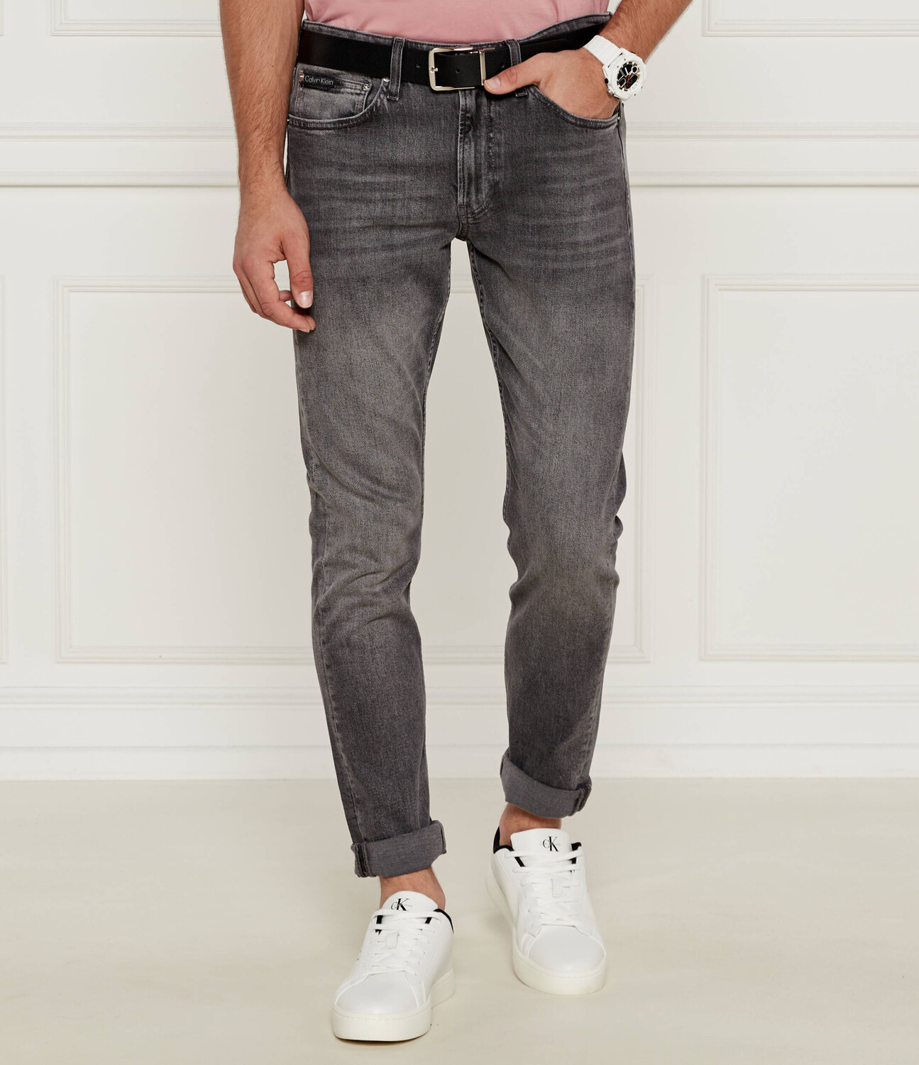 Джинсы CALVIN KLEIN JEANS Slim Fit, серый 
Джинсы CALVIN KLEIN JEANS Slim Fit, серый