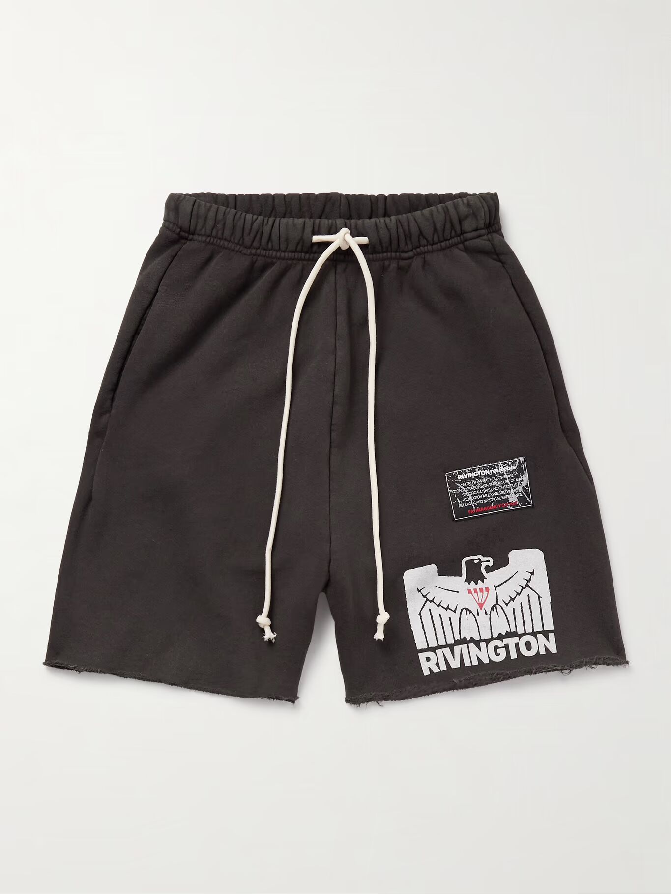 Шорты из хлопкового джерси с принтом логотипа и потертостями Flag Straight-Leg RRR123, черный
Шорты из хлопкового джерси с принтом логотипа и потертостями Flag Straight-Leg RRR123, черный