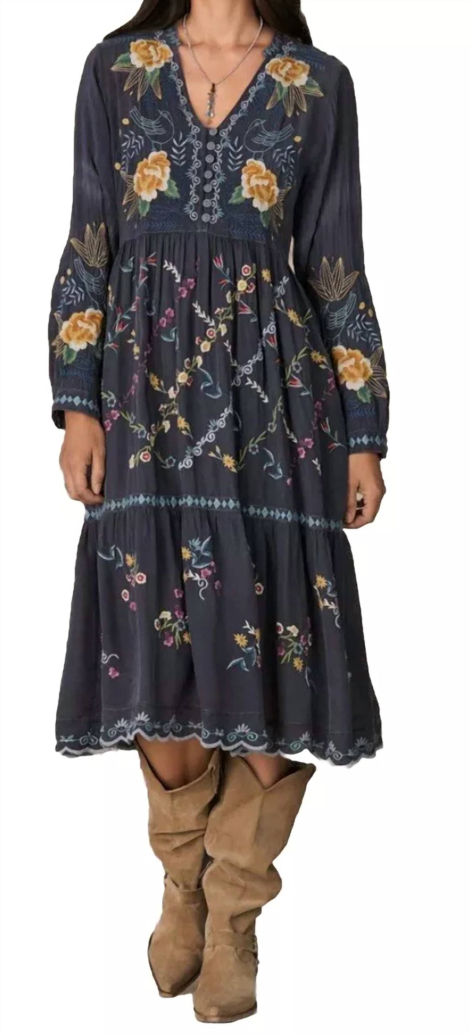 Платье Dina в графитовом цвете Johnny Was, графитовый
Платье Dina в графитовом цвете Johnny Was, графитовый