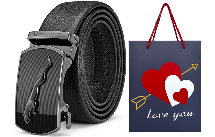 Мужской кожаный ремень JAGUAR, Черный + подарочная коробка премиум-класса
Мужской кожаный ремень JAGUAR, Черный + подарочная коробка премиум-класса