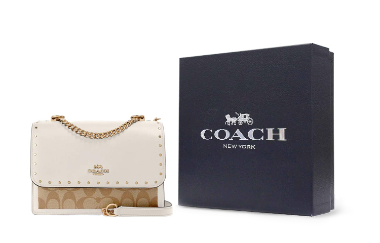 COACH Кожаная сумка через плечо с покрытием из прозрачного полотна
COACH Кожаная сумка через плечо с покрытием из прозрачного полотна