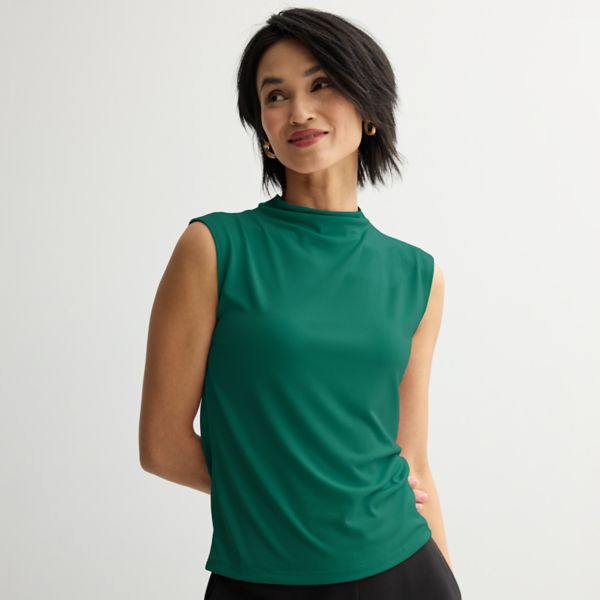 Женский драпированный топ с высоким воротником Nine West, цвет tiki green
Женский драпированный топ с высоким воротником Nine West, цвет tiki green