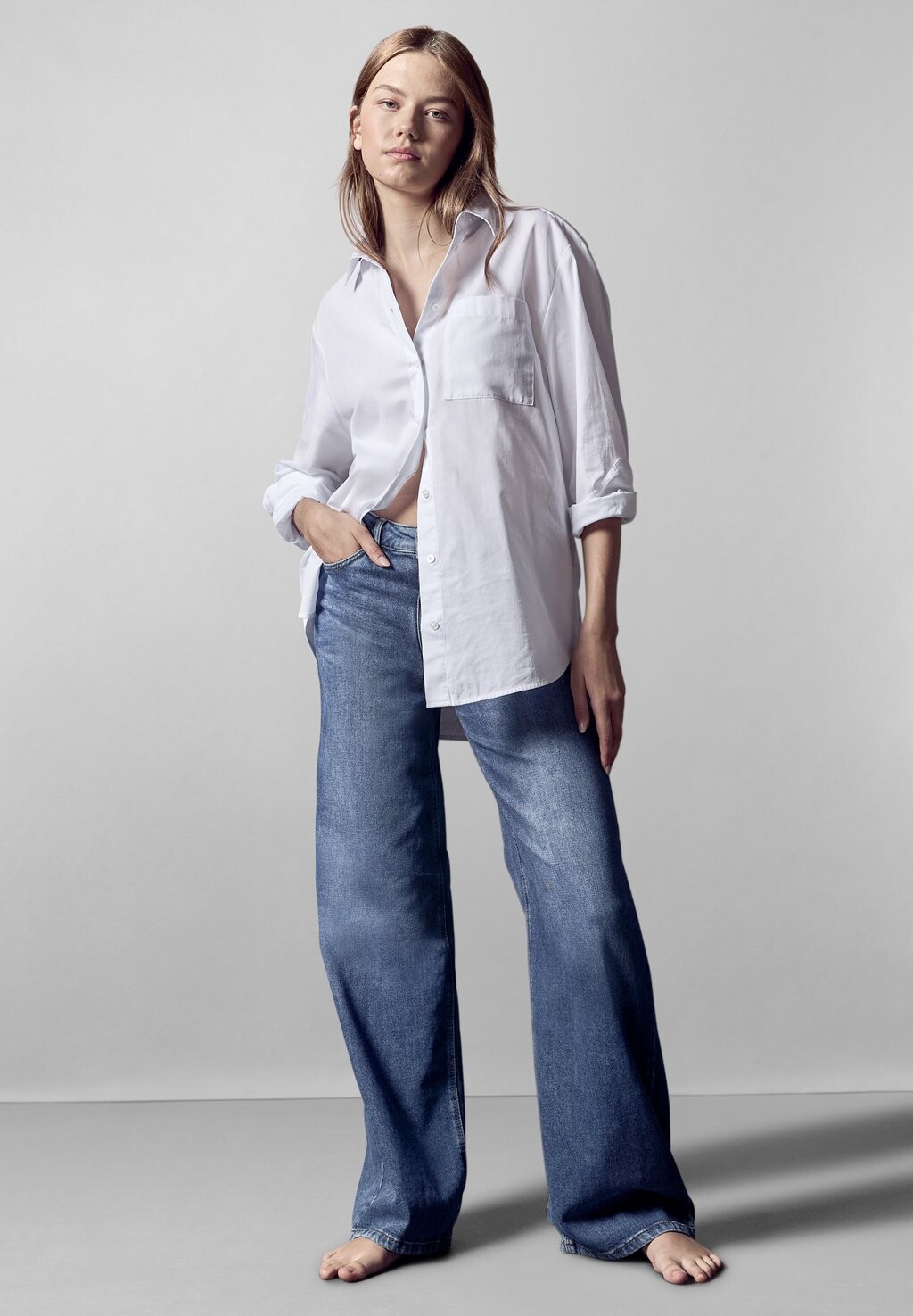 Расклешенные джинсы Street One Studio, синий
Расклешенные джинсы Street One Studio, синий