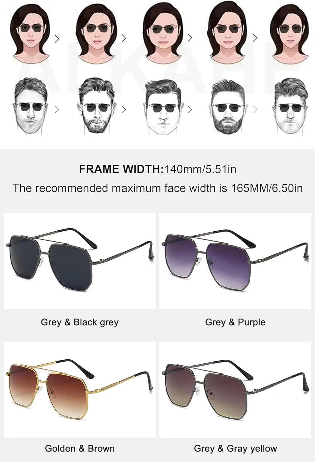 Классические солнцезащитные очки-пилот без поляризации для мужчин и женщин, металлическая оправа, защита от УФ-излучения UV400 ALKAHE, Grey Frame Black Grey Lens
Классические солнцезащитные очки-пилот без поляризации для мужчин и женщин, металлическая оправа, защита от УФ-излучения UV400 ALKAHE, Grey Frame Black Grey Lens