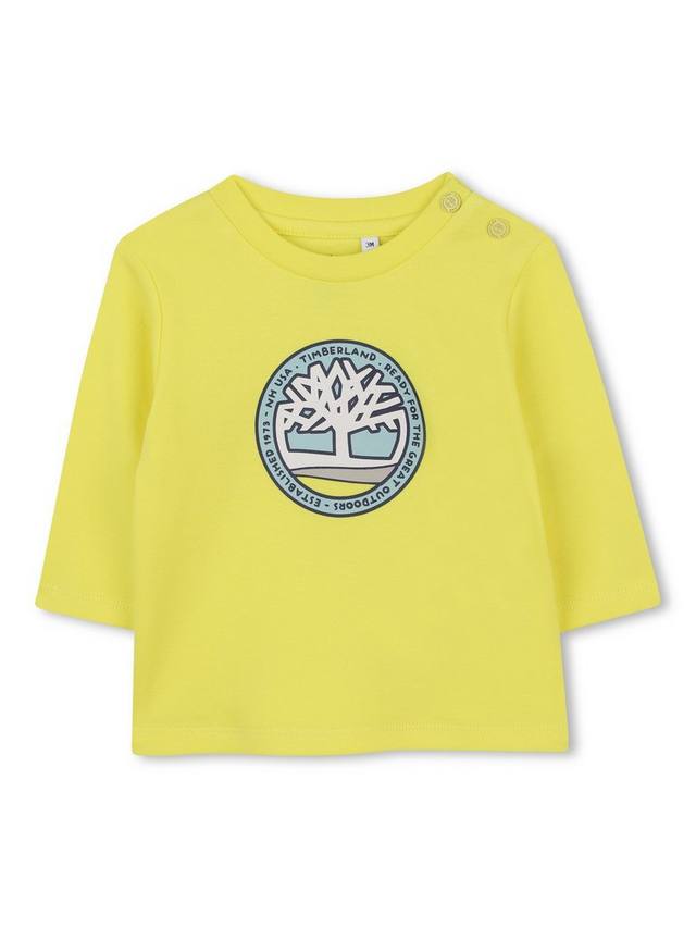 Детская хлопковая футболка с длинным рукавом и принтом Timberland, Neon Yellow
Детская хлопковая футболка с длинным рукавом и принтом Timberland, Neon Yellow