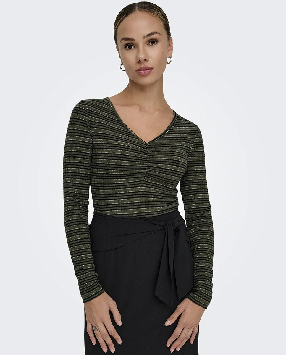 Женский облегающий топ с длинным рукавом Only, темно-зеленый
Женский облегающий топ с длинным рукавом Only, темно-зеленый