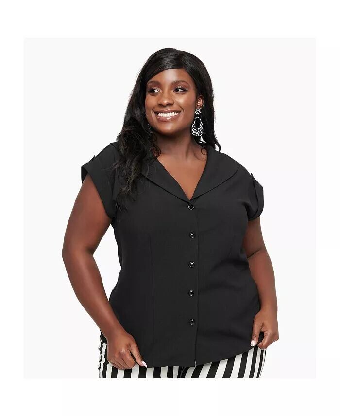 Блуза без рукавов из твила 1960-х годов больших размеров Unique Vintage, черный
Блуза без рукавов из твила 1960-х годов больших размеров Unique Vintage, черный