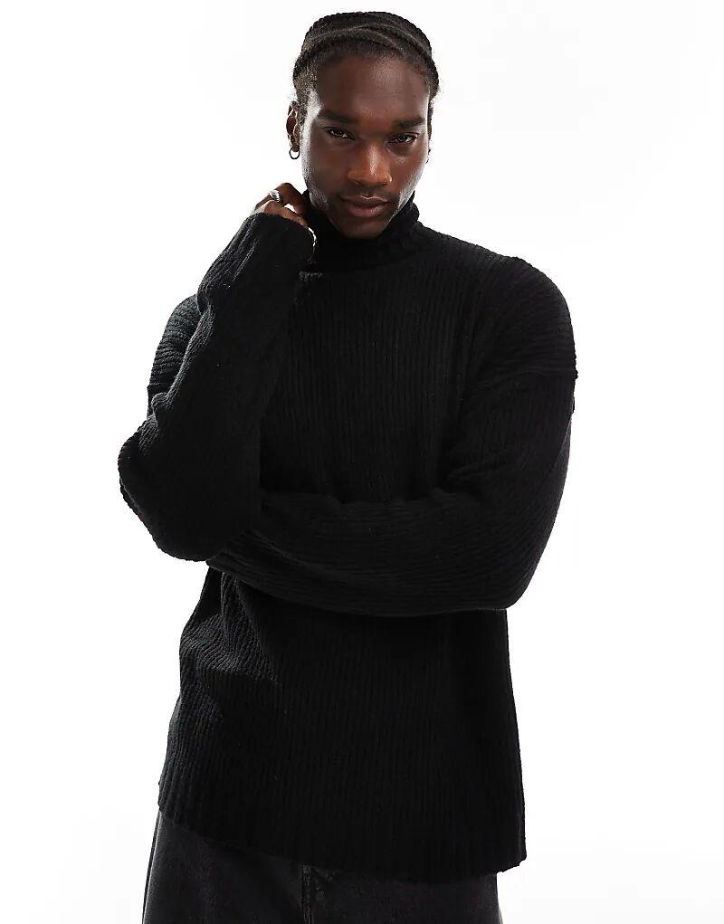 COLLUSION свободный тяжелый водолазный джемпер черного цвета
COLLUSION свободный тяжелый водолазный джемпер черного цвета