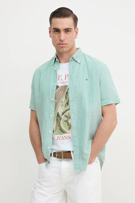 Рубашка с добавлением льна Tommy Hilfiger, зеленый
Рубашка с добавлением льна Tommy Hilfiger, зеленый