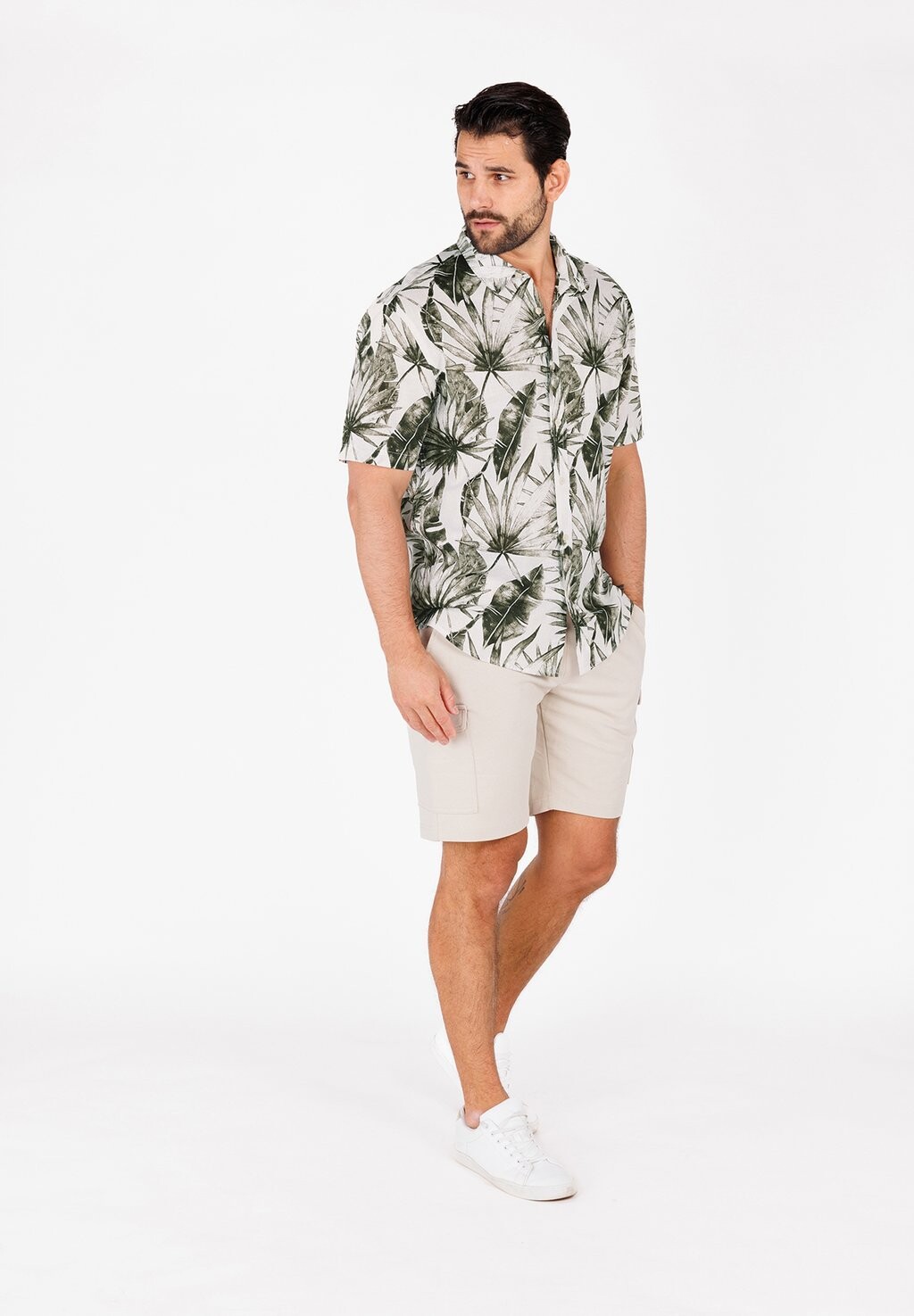 Рубашка INSTINCT 1/2 PATTERNED Key Largo, хаки 
Рубашка INSTINCT 1/2 PATTERNED Key Largo, хаки