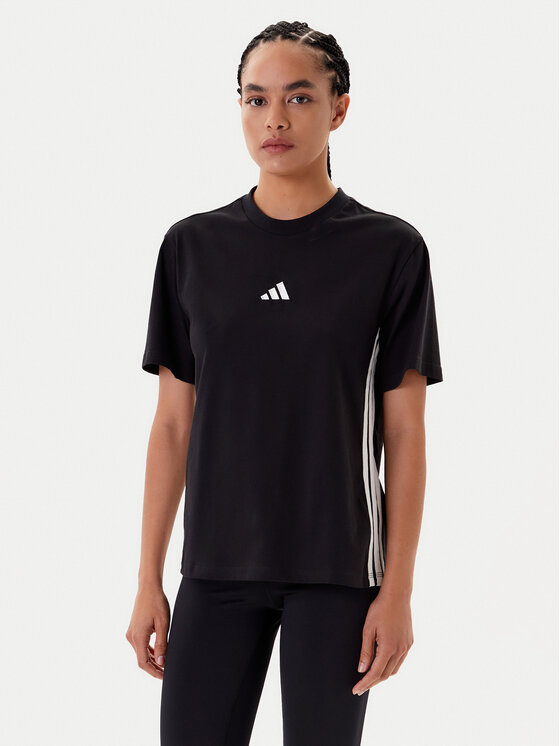 Футболка regular fit Essentials 3-Stripes JD0846 Adidas, чёрный
Футболка regular fit Essentials 3-Stripes JD0846 Adidas, чёрный