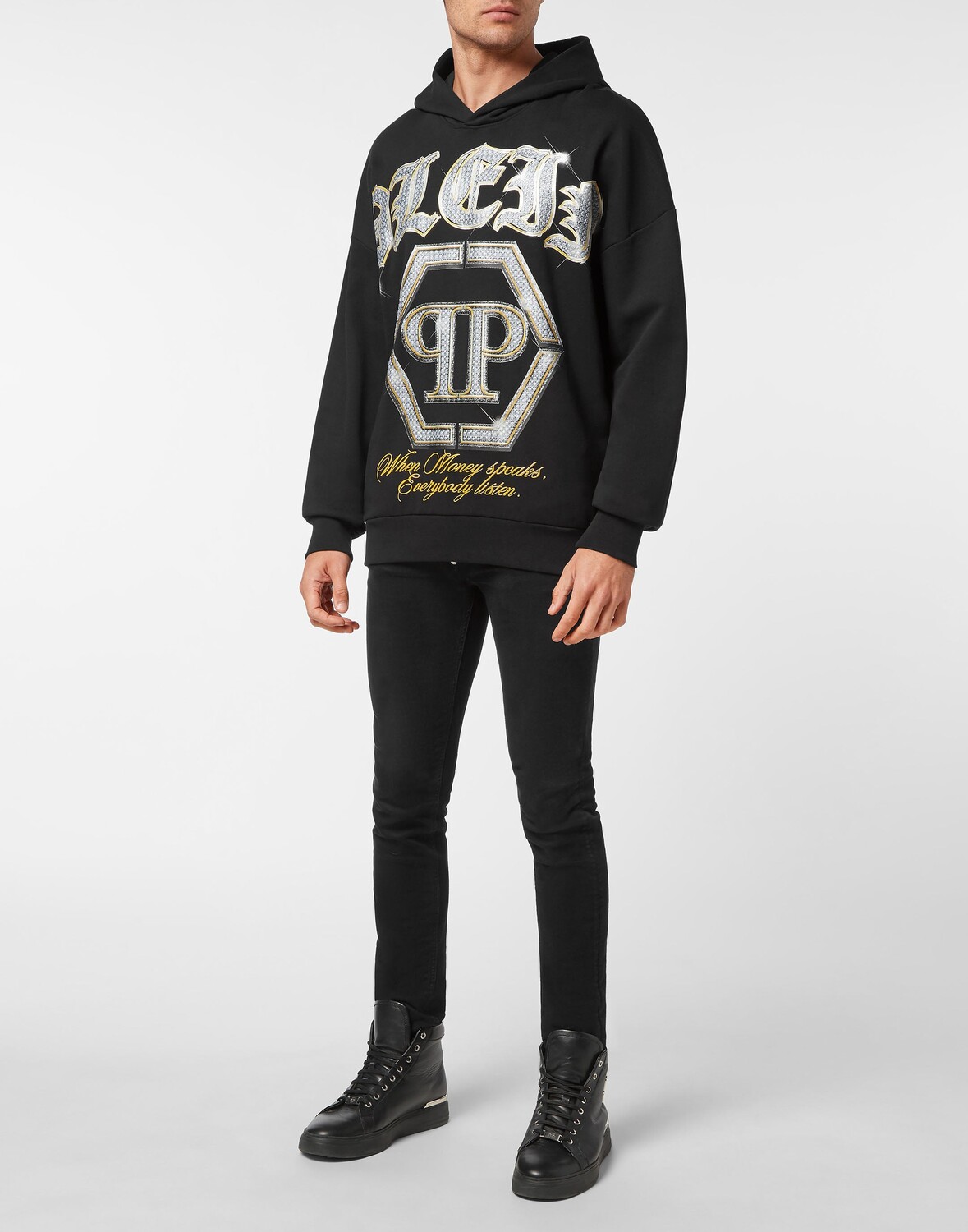 Толстовка с капюшоном и кристаллами Philipp Plein, черный
Толстовка с капюшоном и кристаллами Philipp Plein, черный